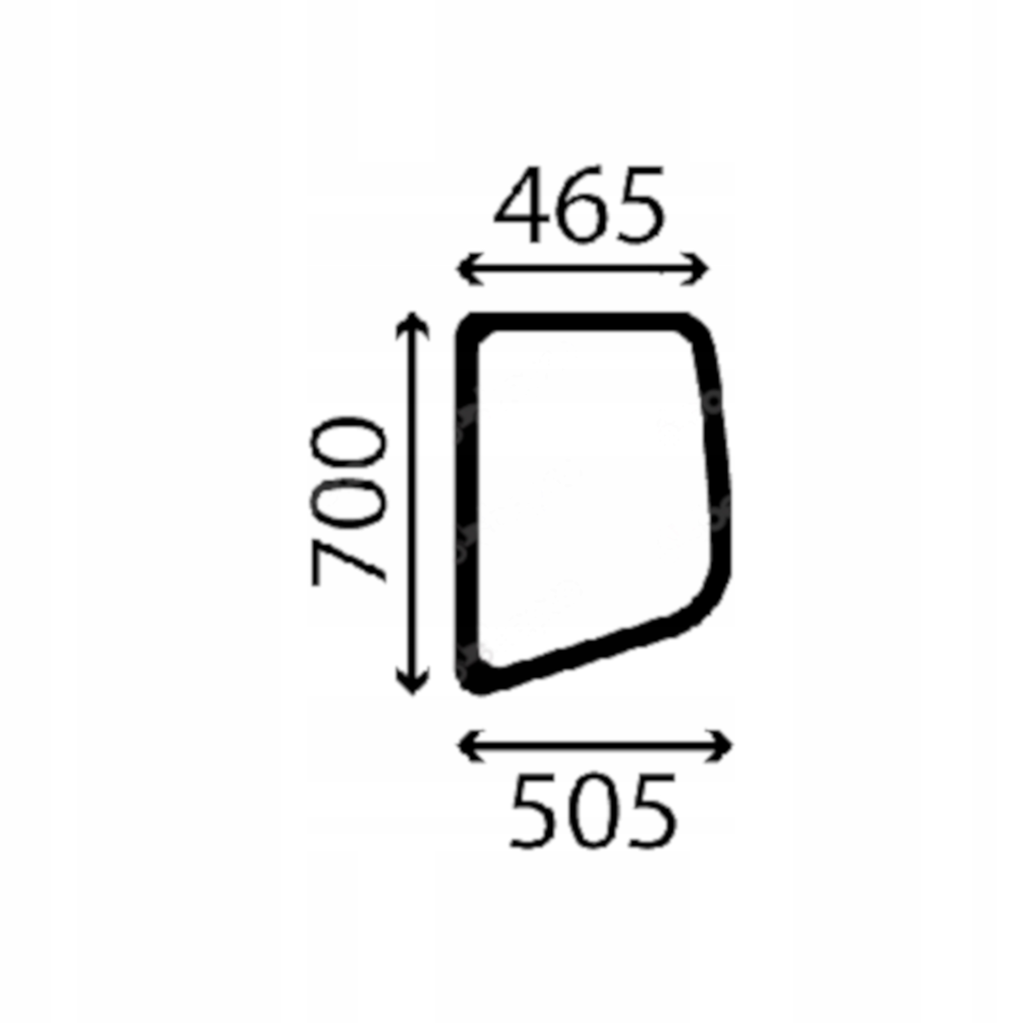 sklo Komatsu boční levé 20Y-54-51241 (3994)