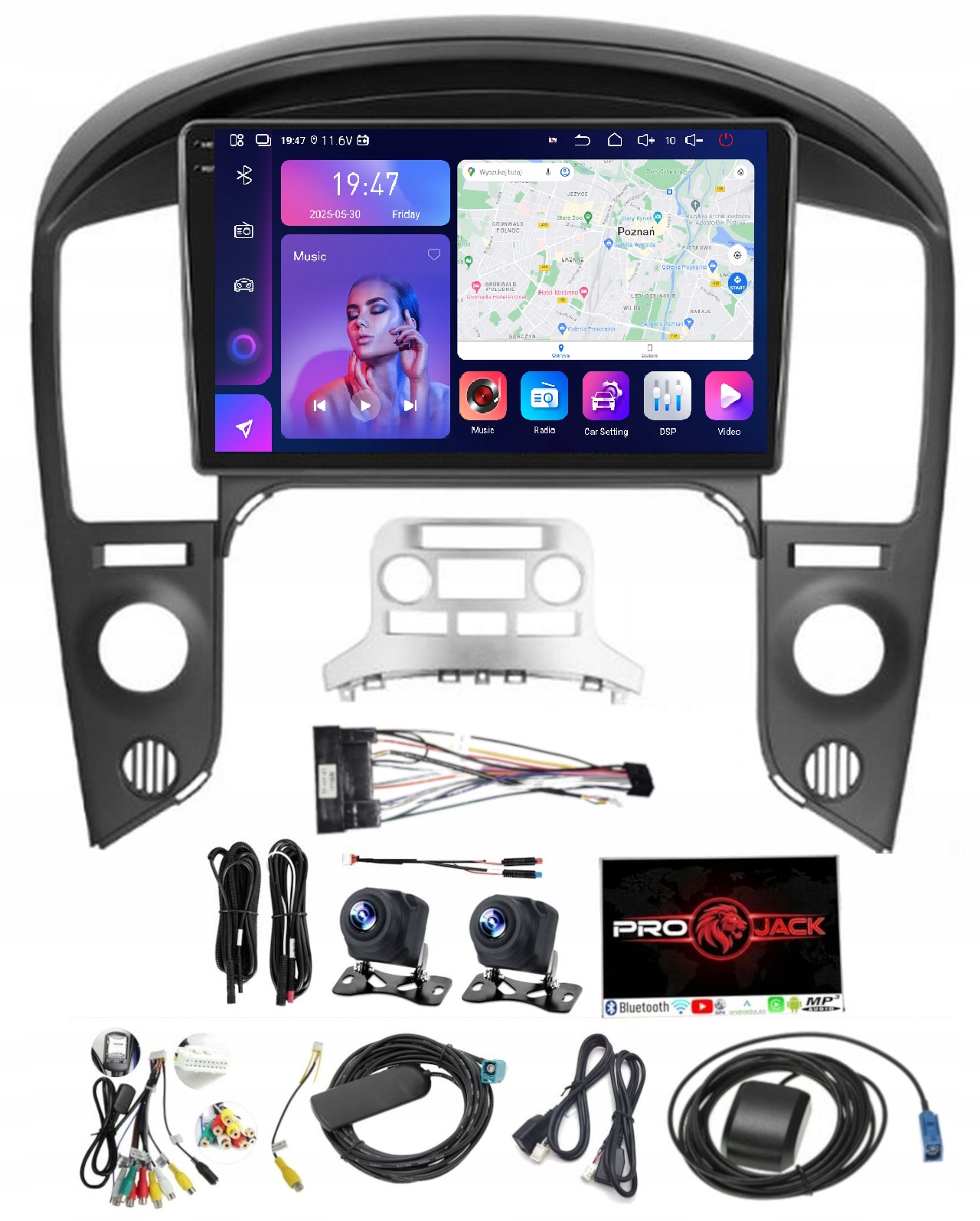 Rádio Navigace Hyundai H1 2007-2015 Android Auto 8GB 256GB Sim