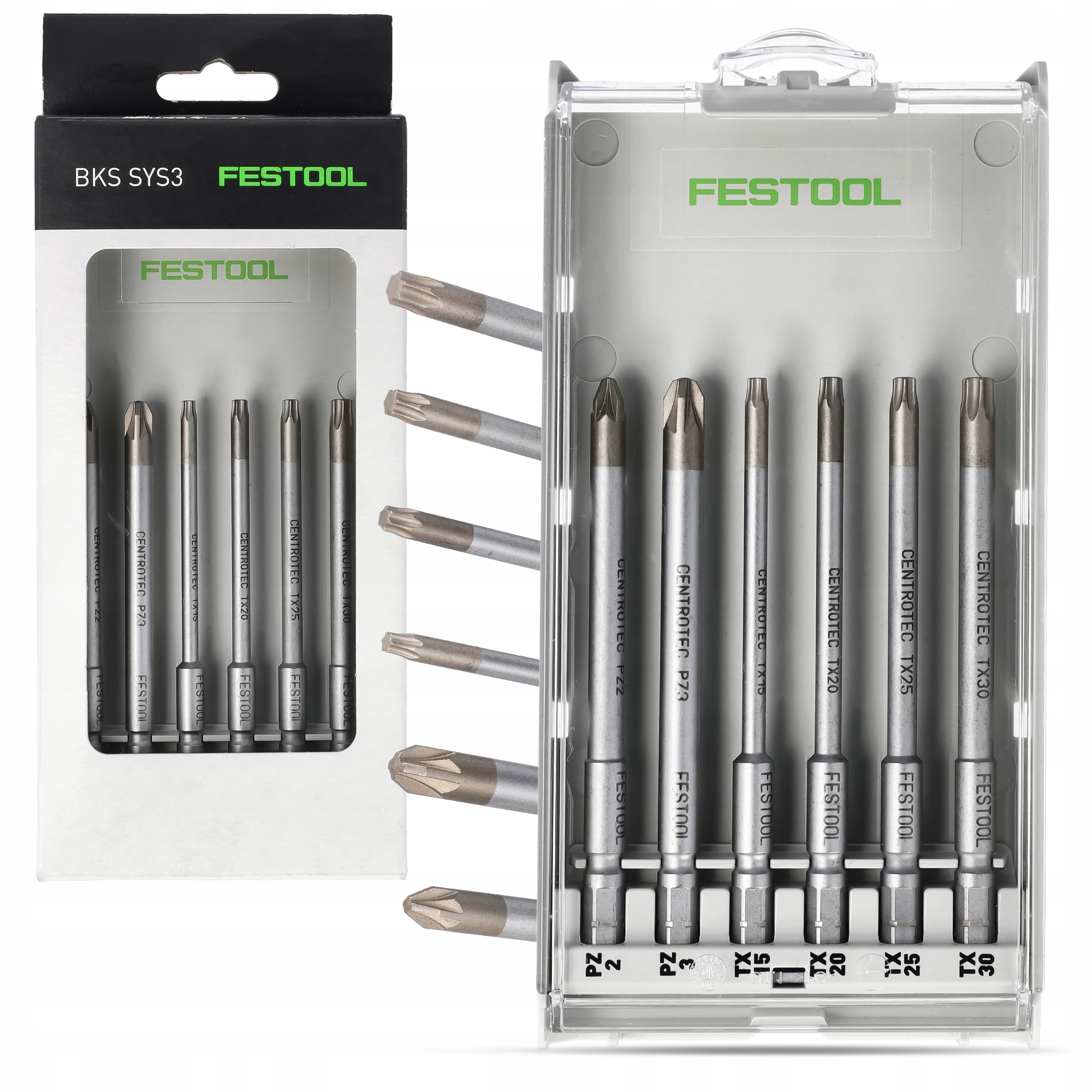 Bity Festool Sada Bitů 100 mm Univerzální Bks SYS3 PZ2 PZ3 TX20 6 Ks