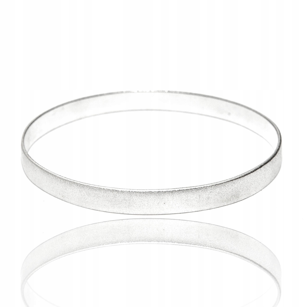 Stříbrný náramek tuhý matný stříbro 925 klasický