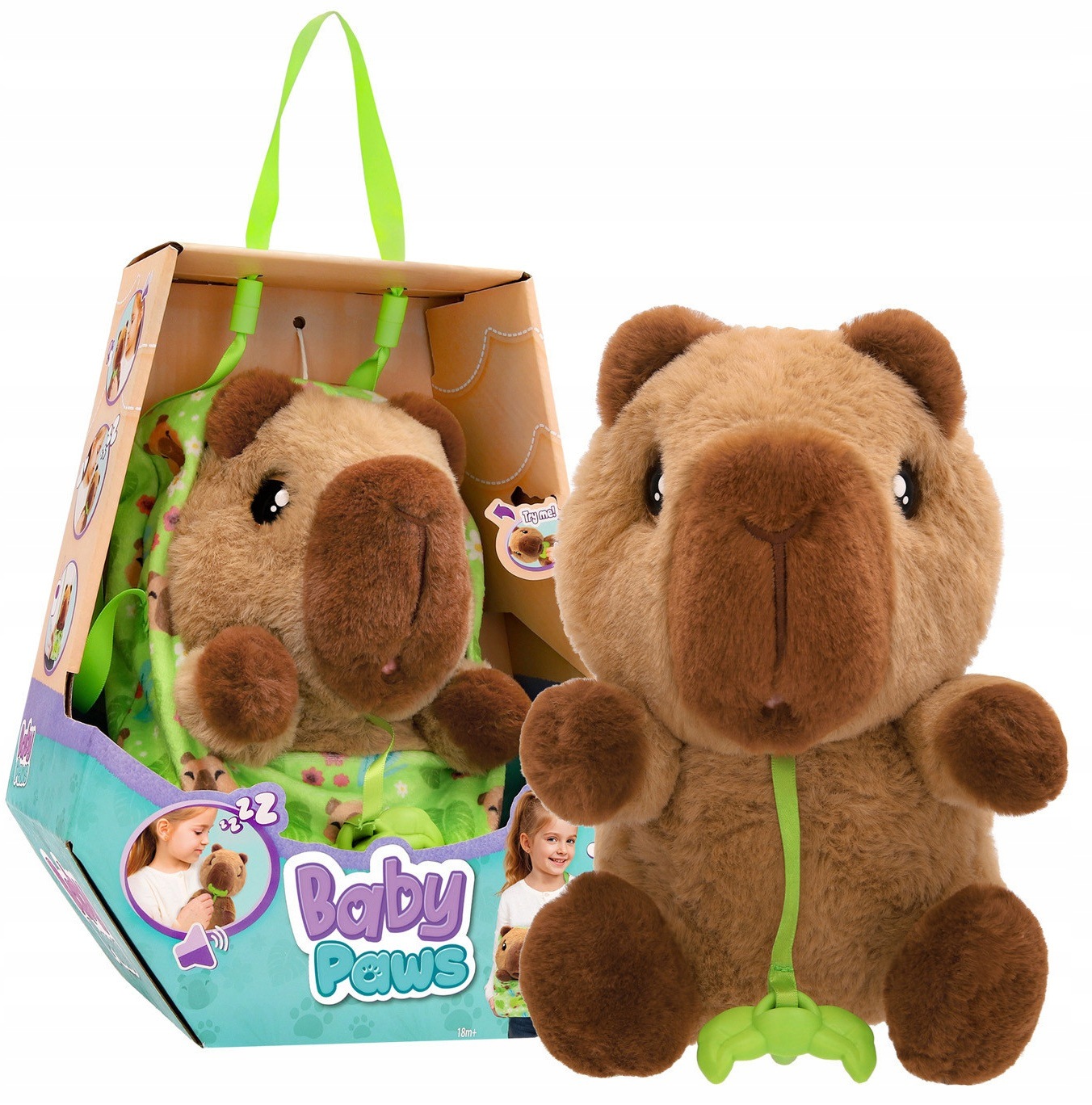 Baby Paws Kapibara Interaktywny Maskotka Kocyk Torba Plusz
