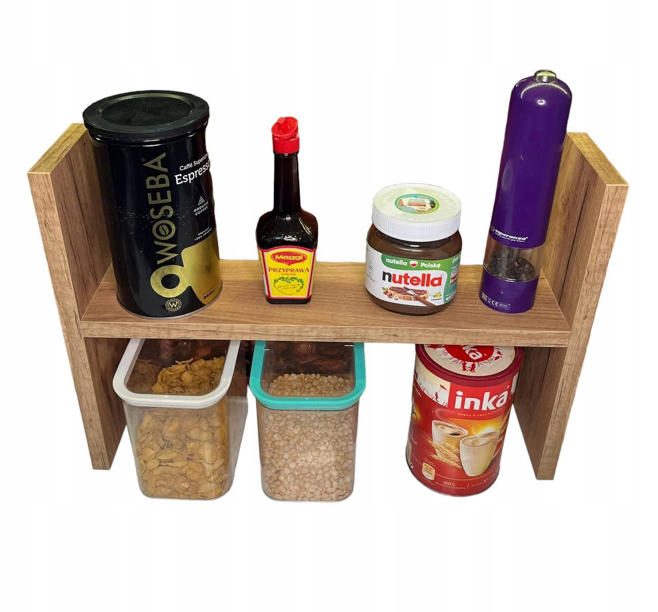 PÓŁKA KUCHENNA STOJĄCA ORGANIZER REGAŁ NA BLAT PRZYPRAWY 35x45cm