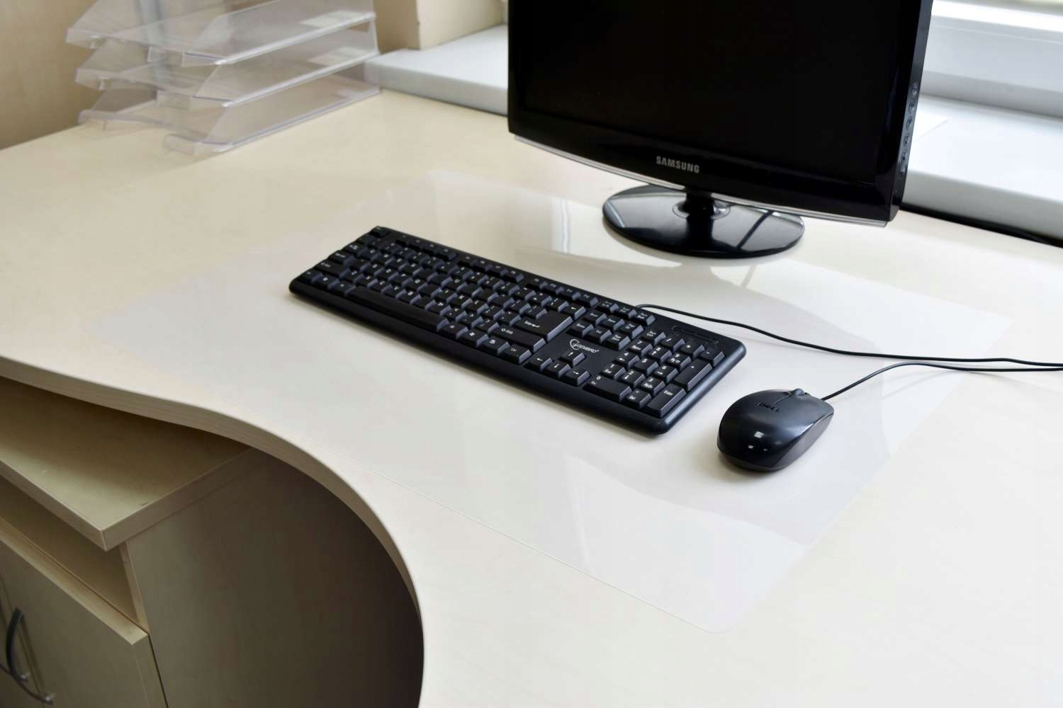 MATA OCHRONNA NA BIURKO PCV STÓŁ BLAT PRZEZROCZYSTA PODKŁADKA 70x50 cm Bohater brak