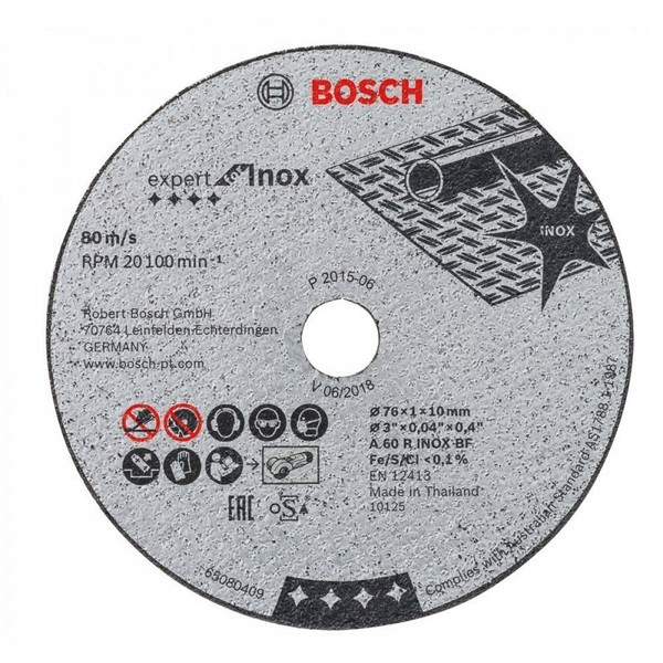 

Bosch tarcza korundowa do Gws 12 V 76 mm Inox 5szt