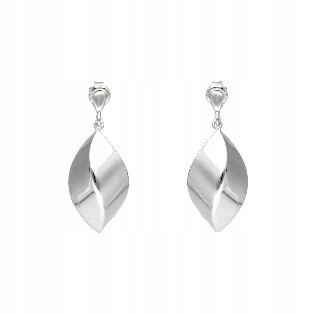 Náušnice vlnky stříbro rhodiované velké