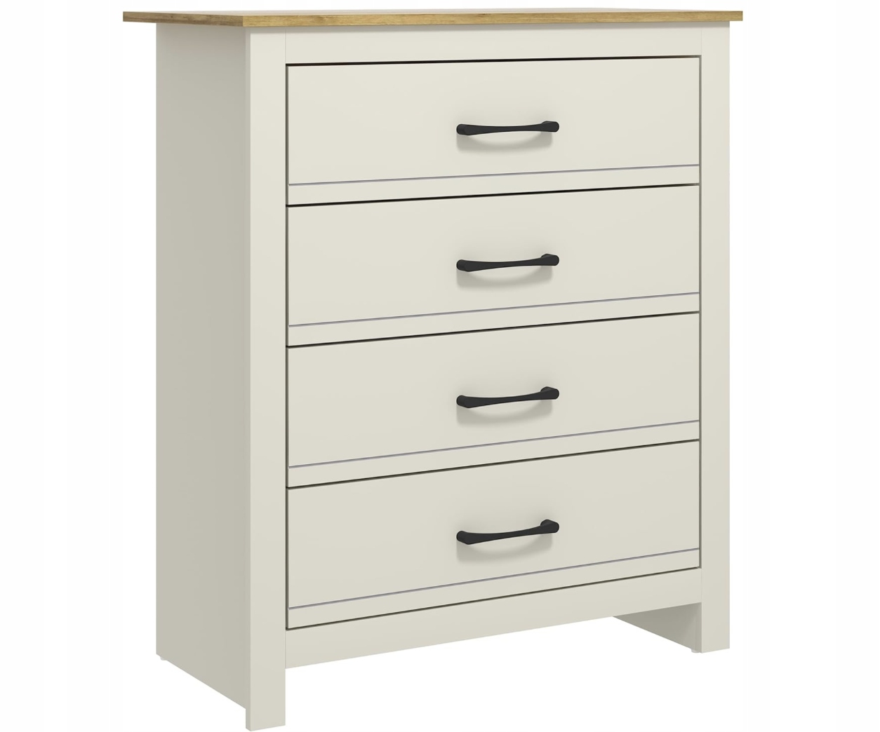 Komoda Galano Limestone 4 zásuvky 119 × 37 × 76 cm šedá obývacia izba spálňa