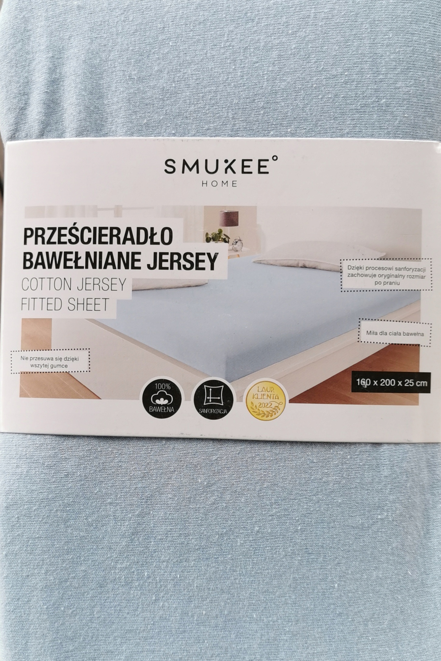 

Prześcieradło z gumką bawełniane jersey 160X200 nj