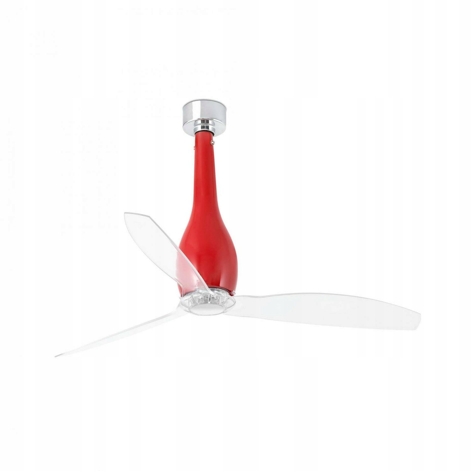Faro Eterfan M červený/transparentný stropný ventilátor, DC motor, 128 cm