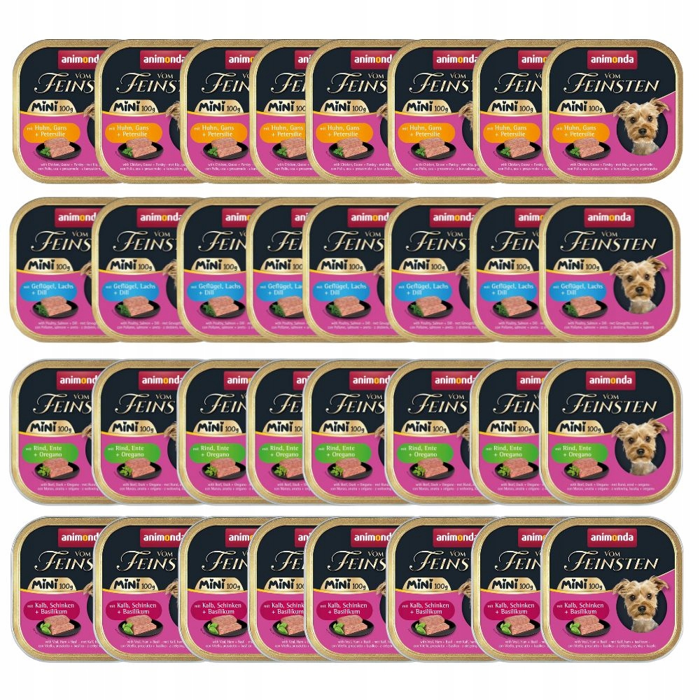 Levně Vlhké krmivo pro psy Animonda Vom Feinsten Mini mix 32x100 g