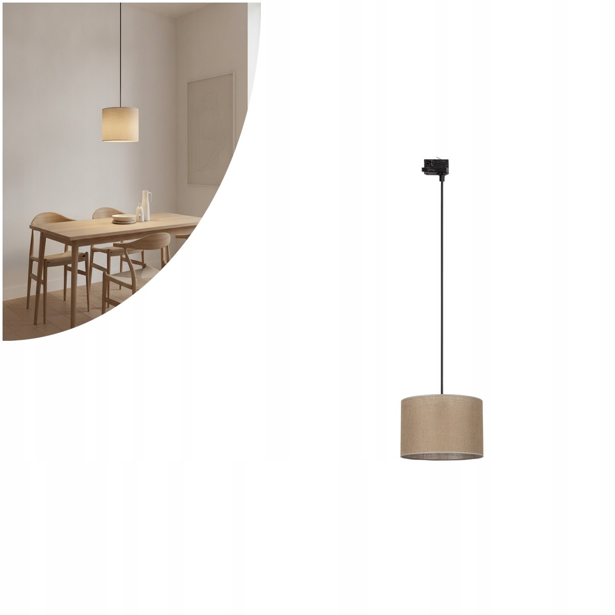 Závěsná 3-fázová kolejnicová lampa Tracer Juta 30 10692 Tk Lighting