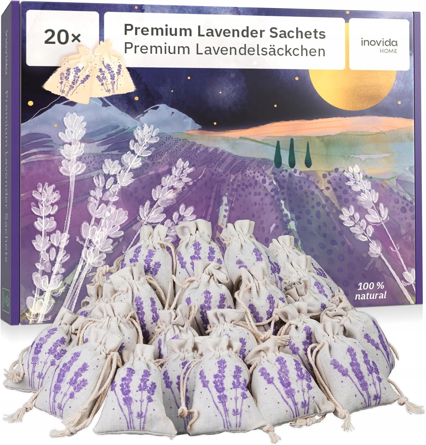 Levně Levandulové vonné sáčky do skříně 20 ks pravá levandule