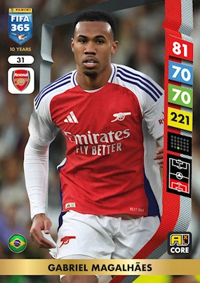 2025 Panini Adrenalyn XL Fifa 365 31 Gabriel Magalhães