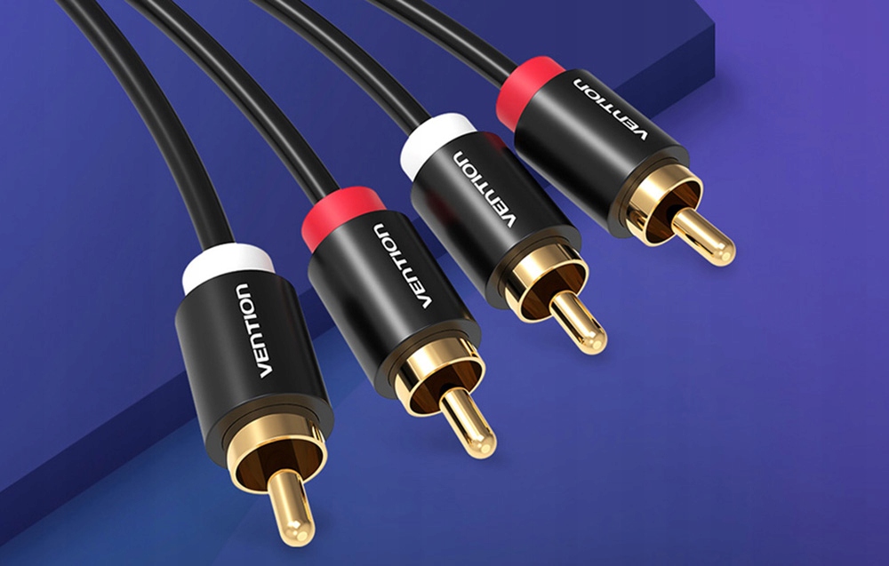 VENTION KABEL PRZEWÓD AUDIO 2X RCA CINCH NA 2X RCA CINCH STEREO CHINCH 2M Marka Vention