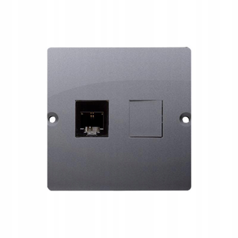 Simon Basic stříbrná zásuvka kom BMF51.02/43