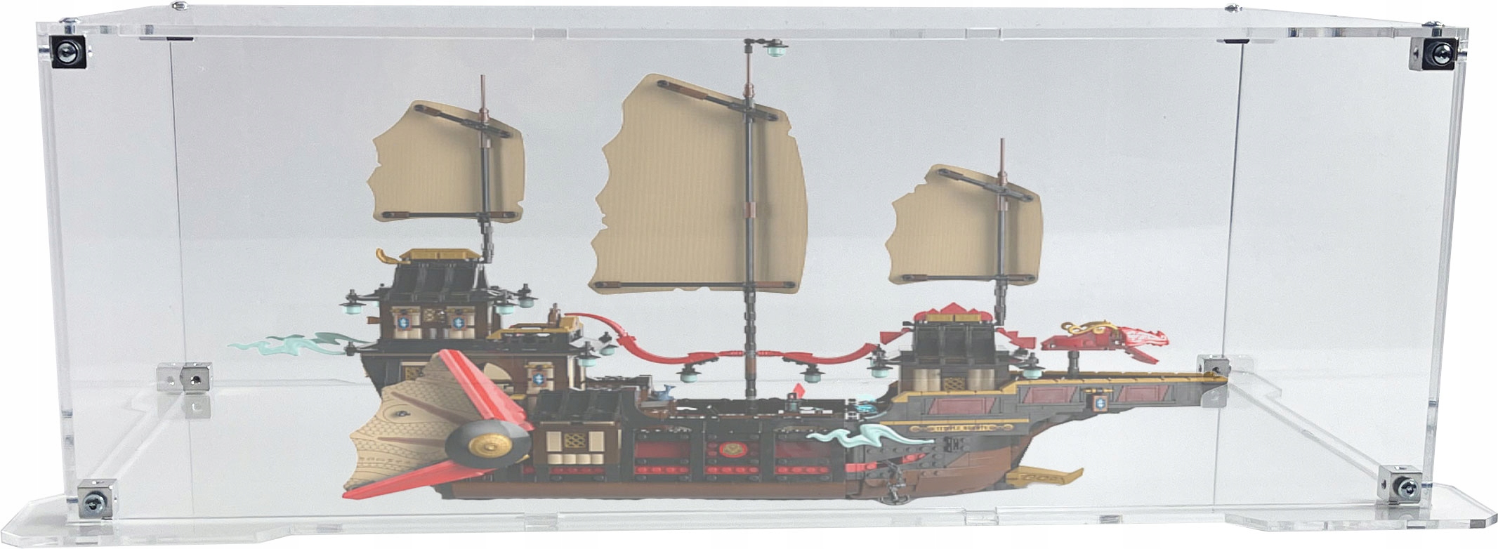 Vitrína s podstavcem Drewlandia pro sadu Lego 71848 Ninjago Perla chrámu