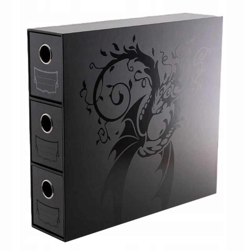Pudełko Dragon Shield Fortress 3-Card Drawers Vertical XL Czarne