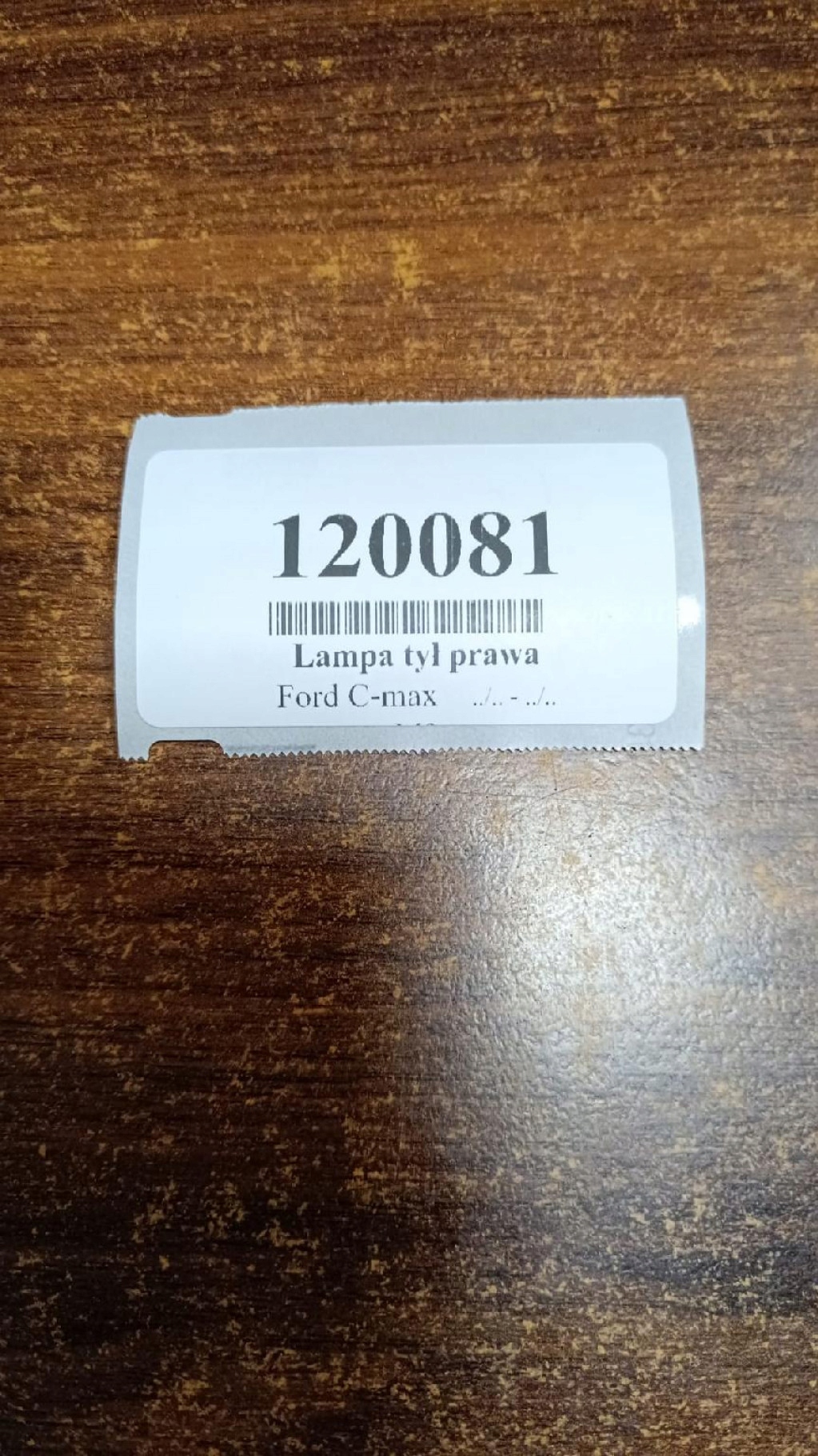 FORD C-MAX light right rear part