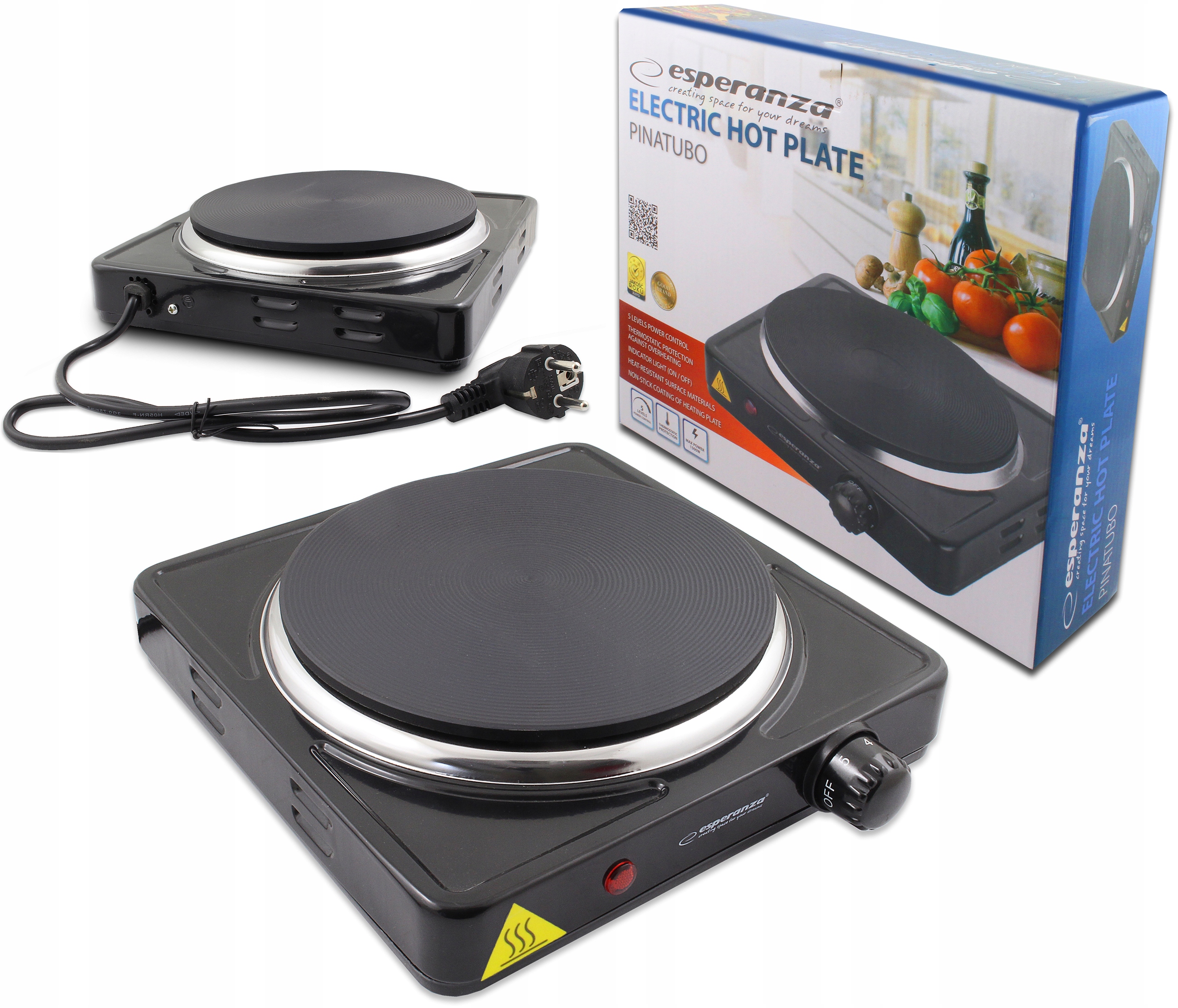 kuchenka elektryczna 1500W PINATURBO EKH002K — 6
