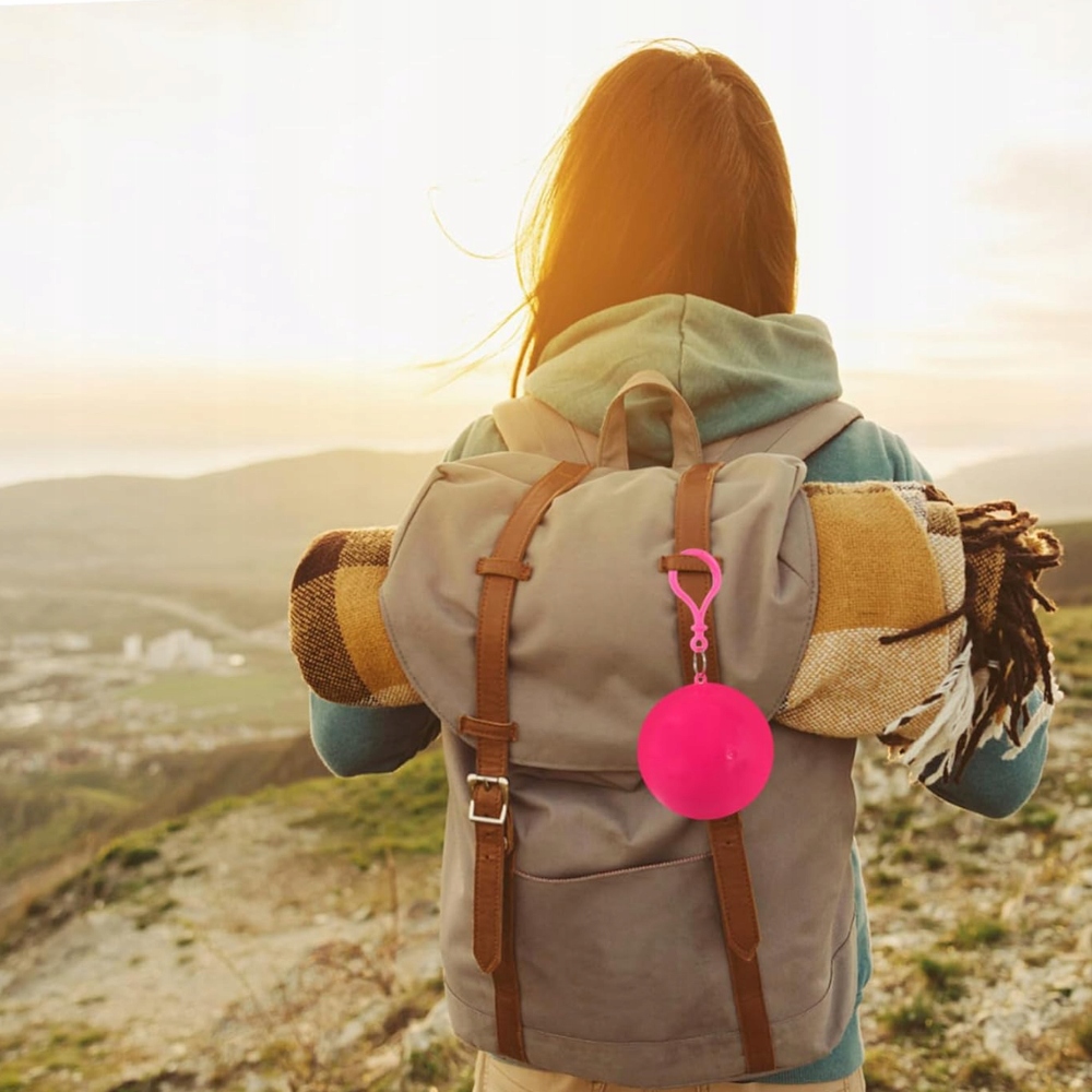 PŁASZCZ PELERYNA PRZECIWDESZCZOWA W KULCE Z KARABIŃCZYKIEM zestaw 5 szt Marka inna