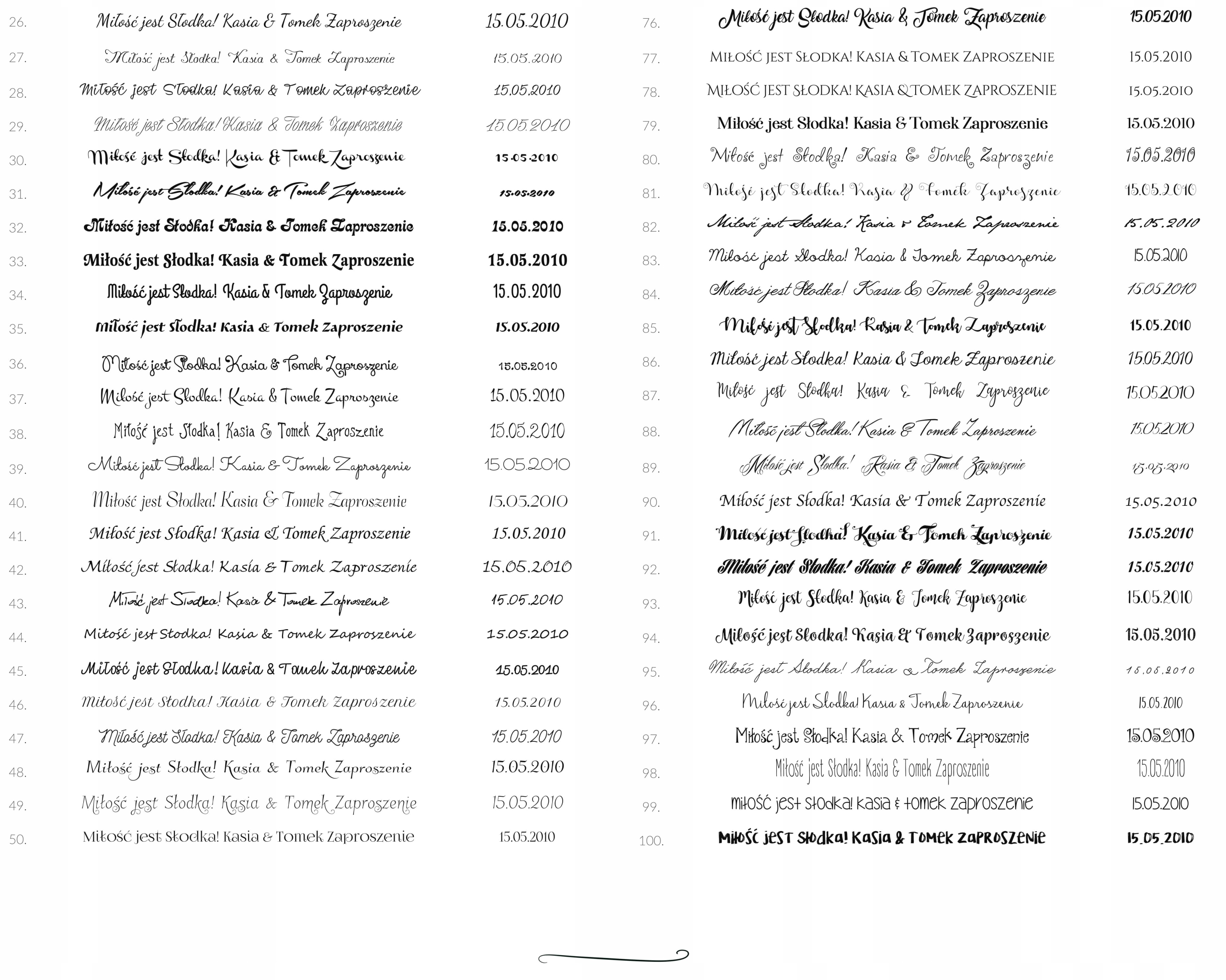 lea | WKŁADKI DO ZAPROSZEŃ REBUS EKO WESELE 10 szt Zdobienie brak