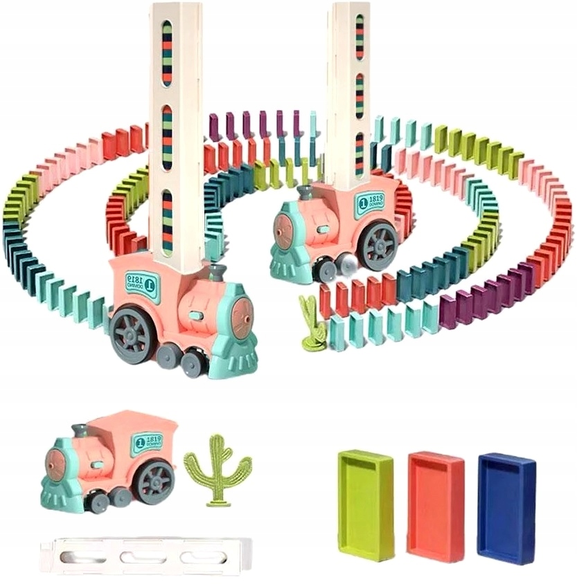 Queue Train Locomotive Stacking Blocks Domino Clothes Domino Train D Packaging status original