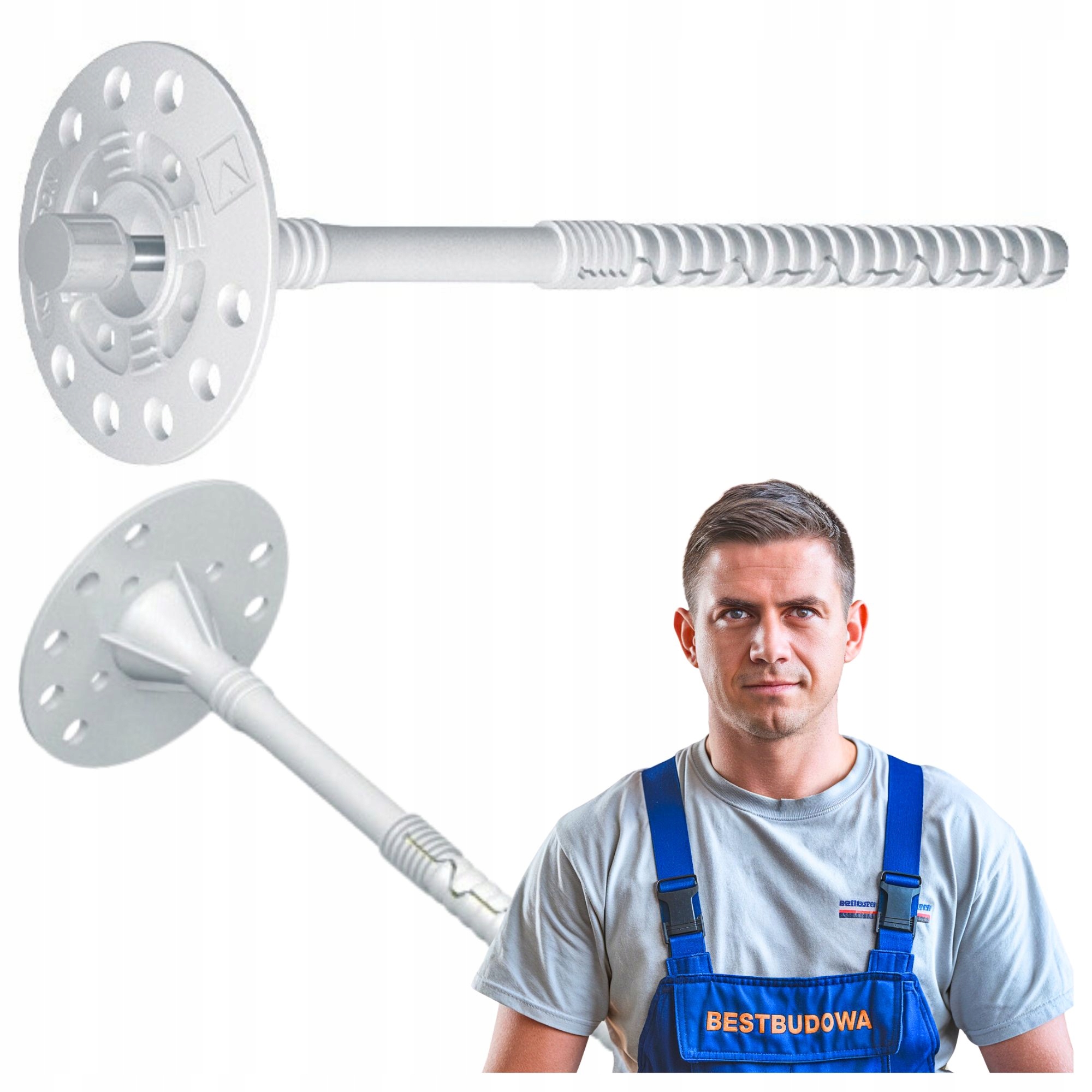 Kolíky na polystyren Dyble 26 cm Koelner s dlouhou rozpěrnou zónou 200 kusů