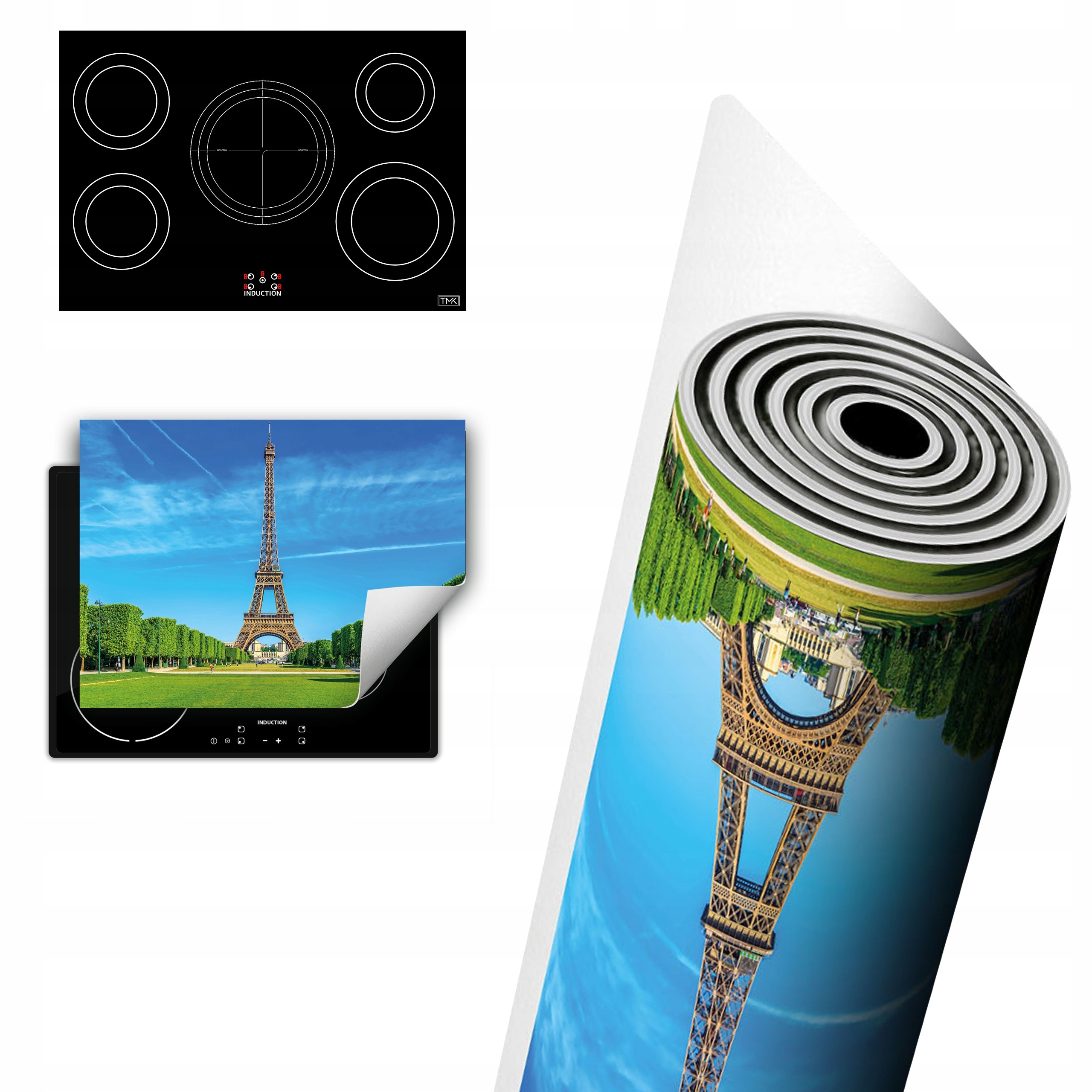 Vinylová Ochrana Na Indukci Pracovní Deska 80x52 Paříž