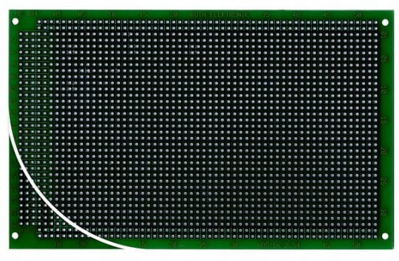UM-57 Dvoustranná vrtaná deska s metalizací 100 x 160 mm
