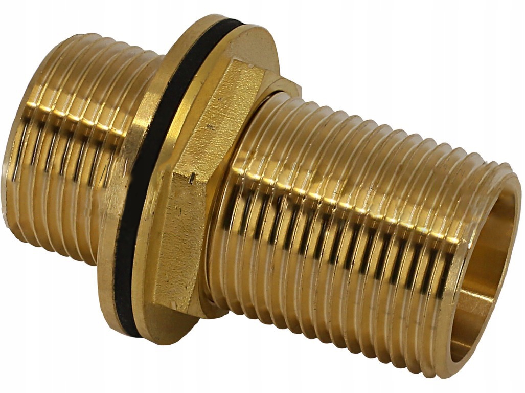 ZŁĄCZKA MOSIĘŻNA ZBIORNIKA 1 PRZEPUST Z NAKRĘTK.