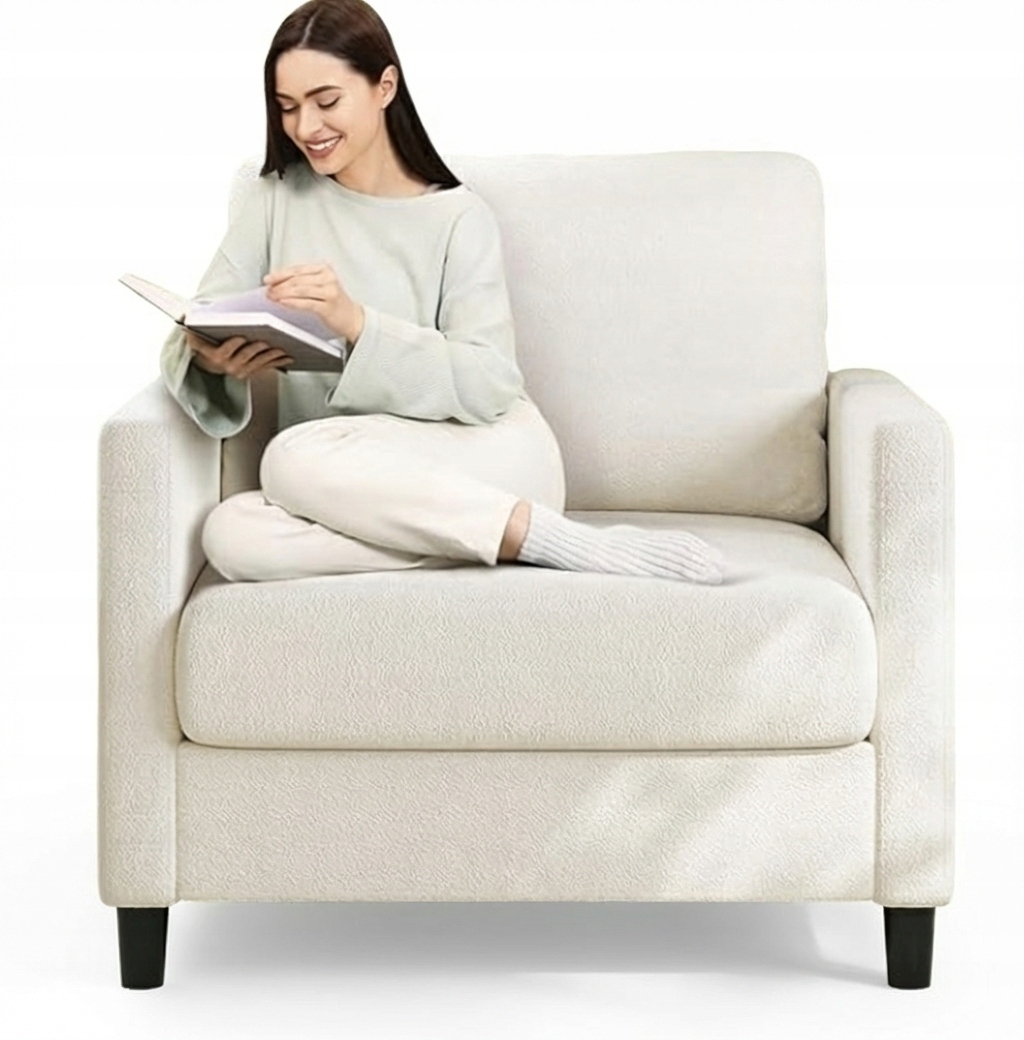 Pohovka, Kompaktní křeslo pro jednoho, Béžová, 82 x 76 x 86 cm