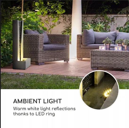 Fontanna ogrodowa Blumfeldt Riverrun LED ocynkowan Producent Blumfeldt