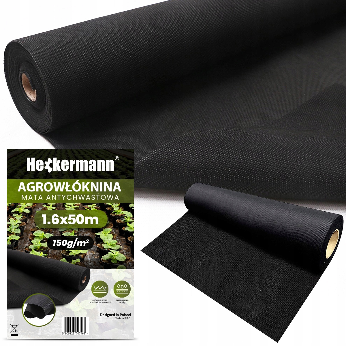 Agrotextília Podložka Proti Burine Čierna Uv 3% 1,6x50 m 150 g/m2