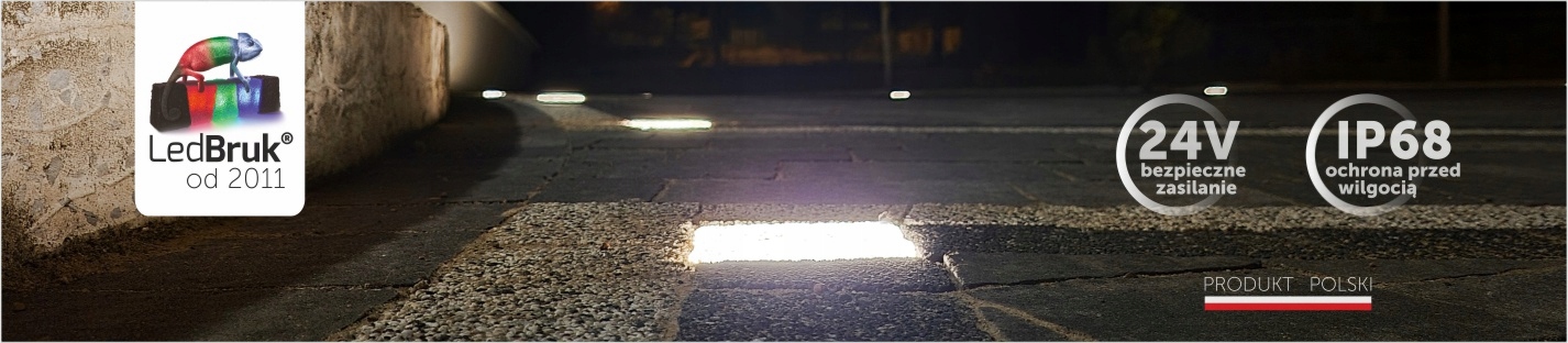 4x Kostka Brukowa LED LedBruk 24V Granit BZ 5300K Kształt nieregularny