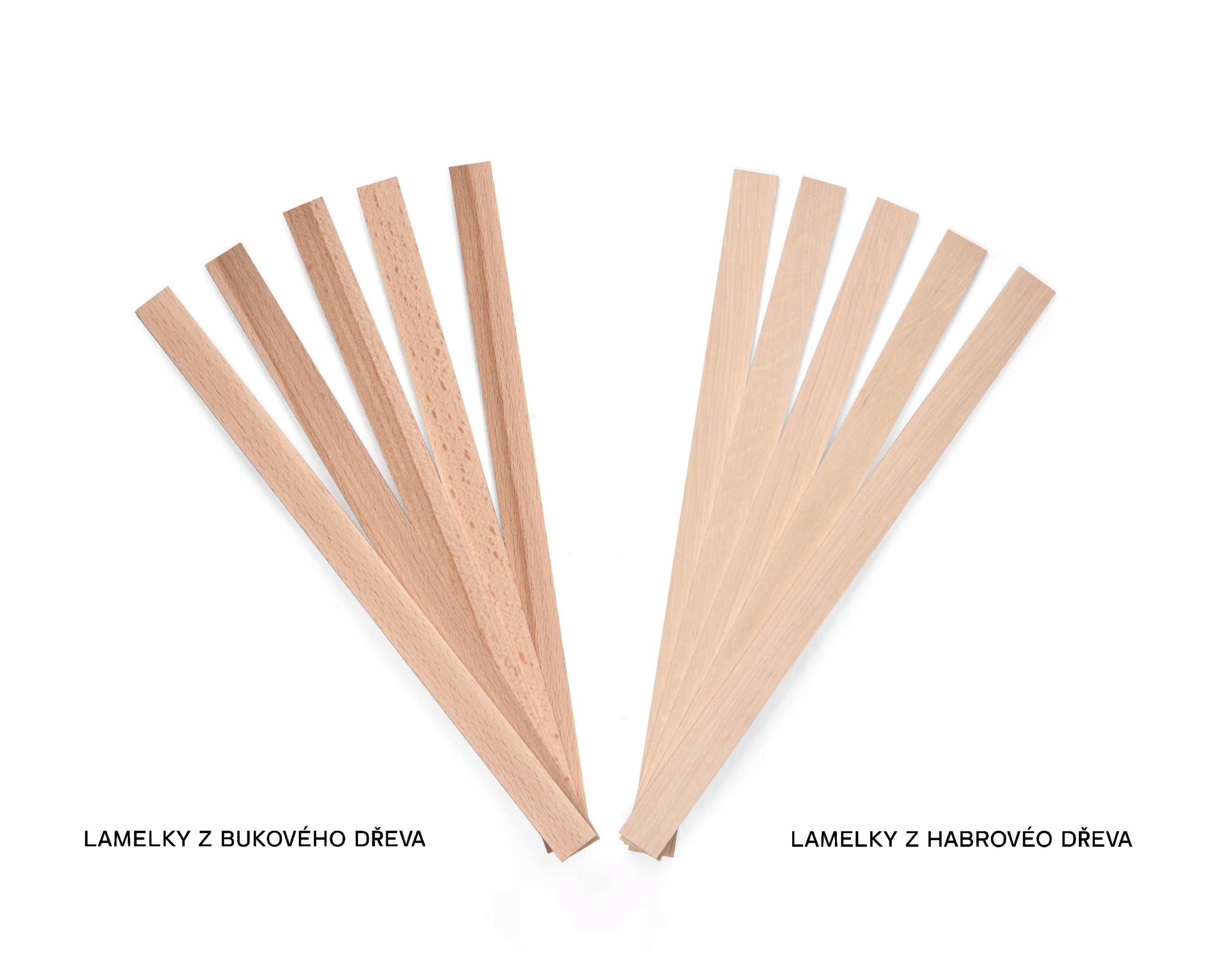 Metrie Lamely na tvoření, habrové dřevo, 3,2 x 16 x 258 mm, 500 ks