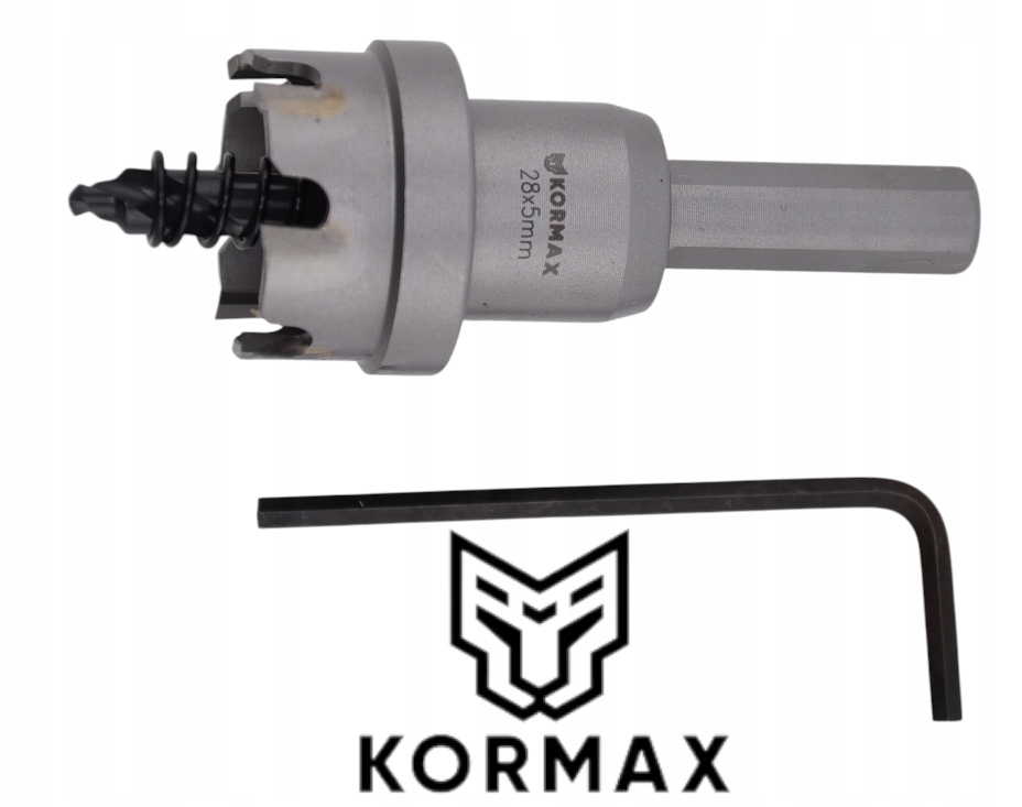 Děrovací Korunkový Vrták na kov 28 mm x 5 mm Tct karbidový jádrový vrták krátký Hd