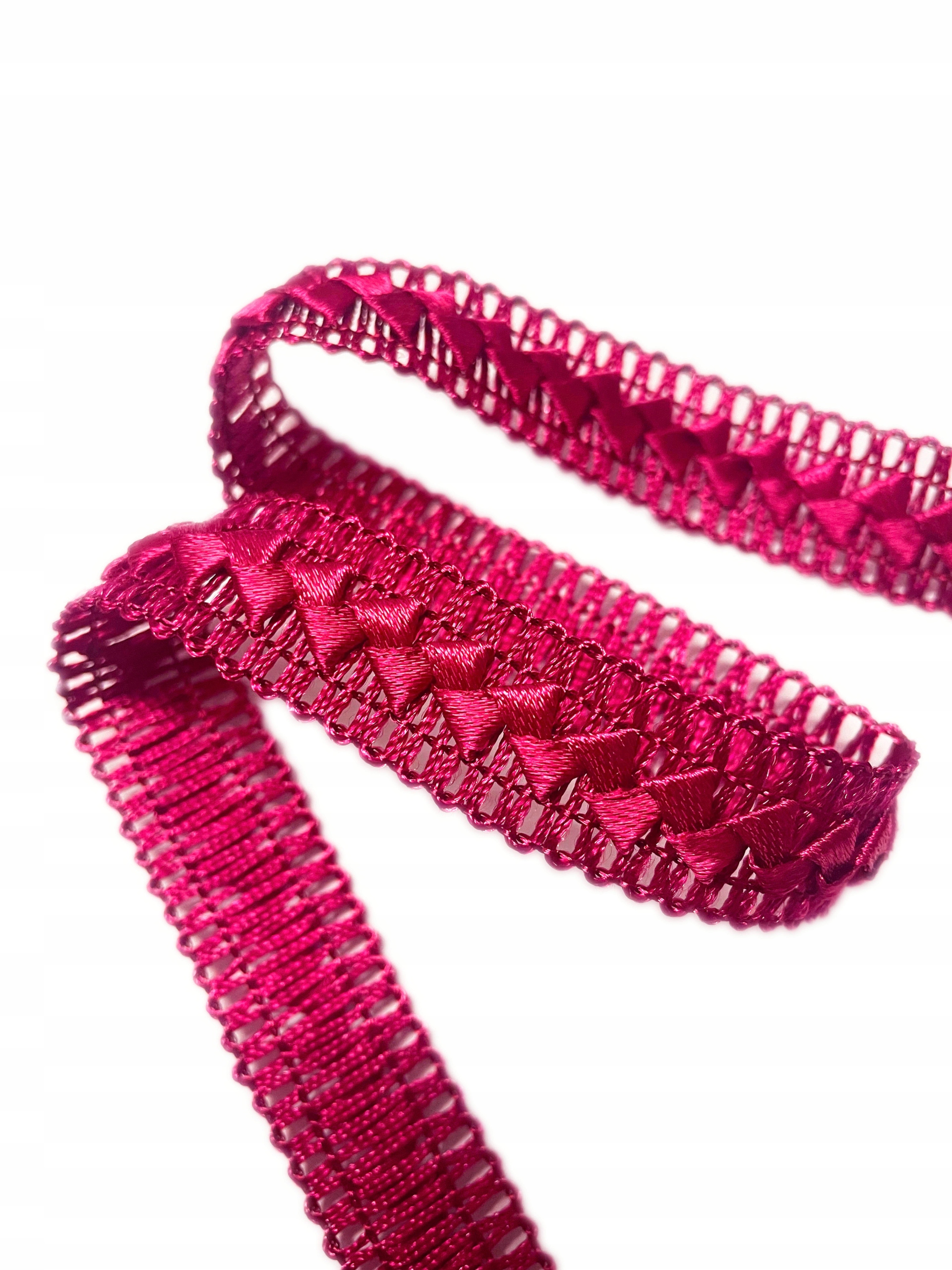 Taśma Ozdobna Sutasz 1,8 CM Bordo