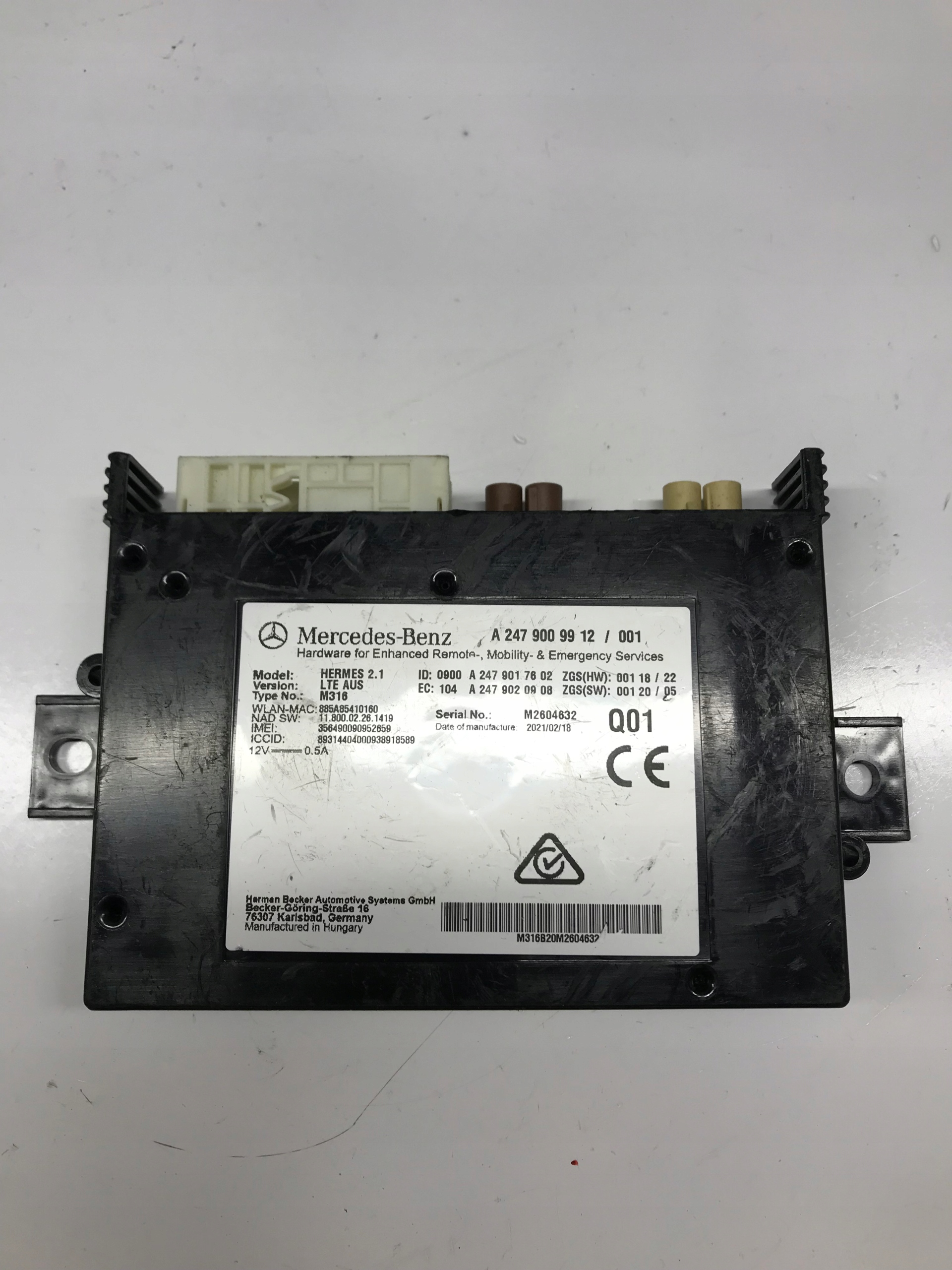 Řídicí Modul Mercedes A2479009912