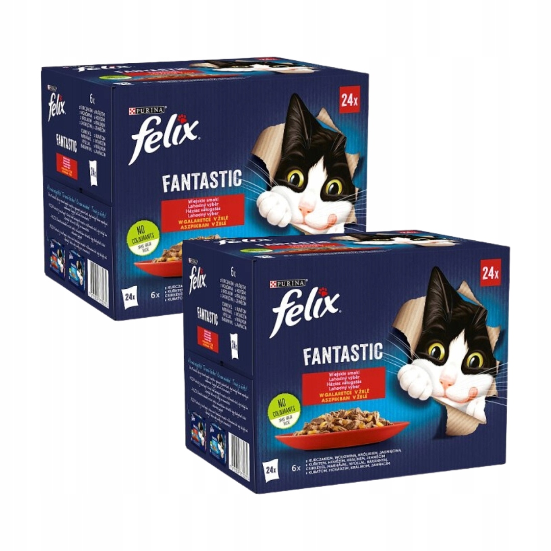Felix Fantastic Mokra Karma Dla Kotów MIX SMAKÓW MEGA PAKIET