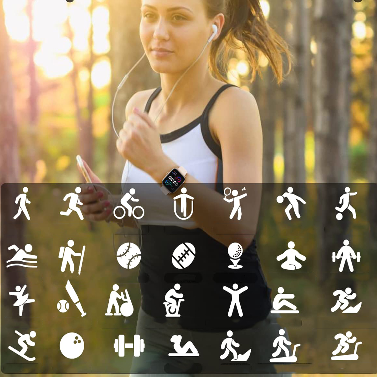ZEGAREK SPORTOWY INTELIGENTNE Y20GTA SMARTWATCH Marka Inna