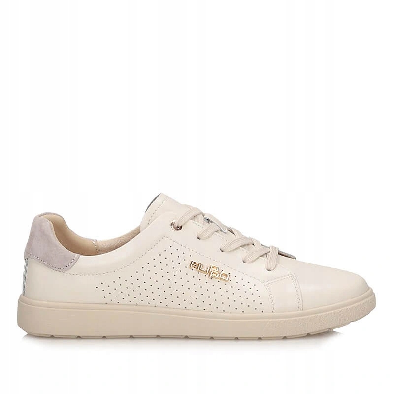 Dámské polobotky Filippo DP6738/26 Be béžové kožené šněrovací tenisky