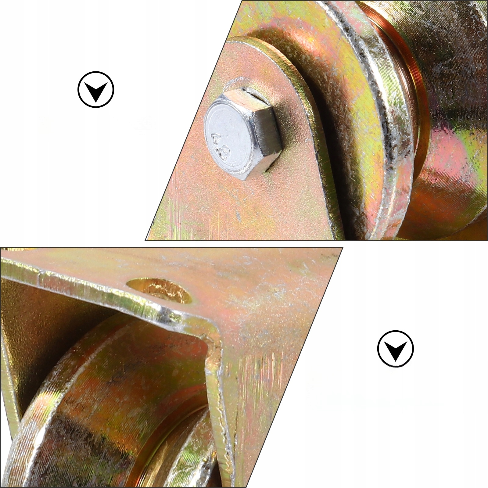 ROLKI BRAM PRZESUWNYCH PROWADNICA ROWKOWA Kolor złoty