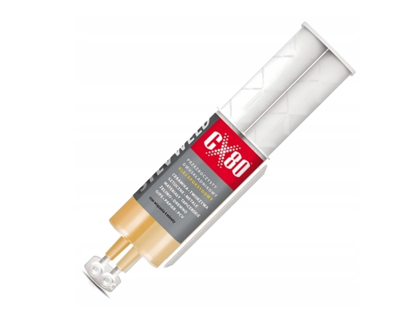 Klej bezbarwny dwuskładnikowy Silvweld CX-80 do Ceramiki Pcv Plastików