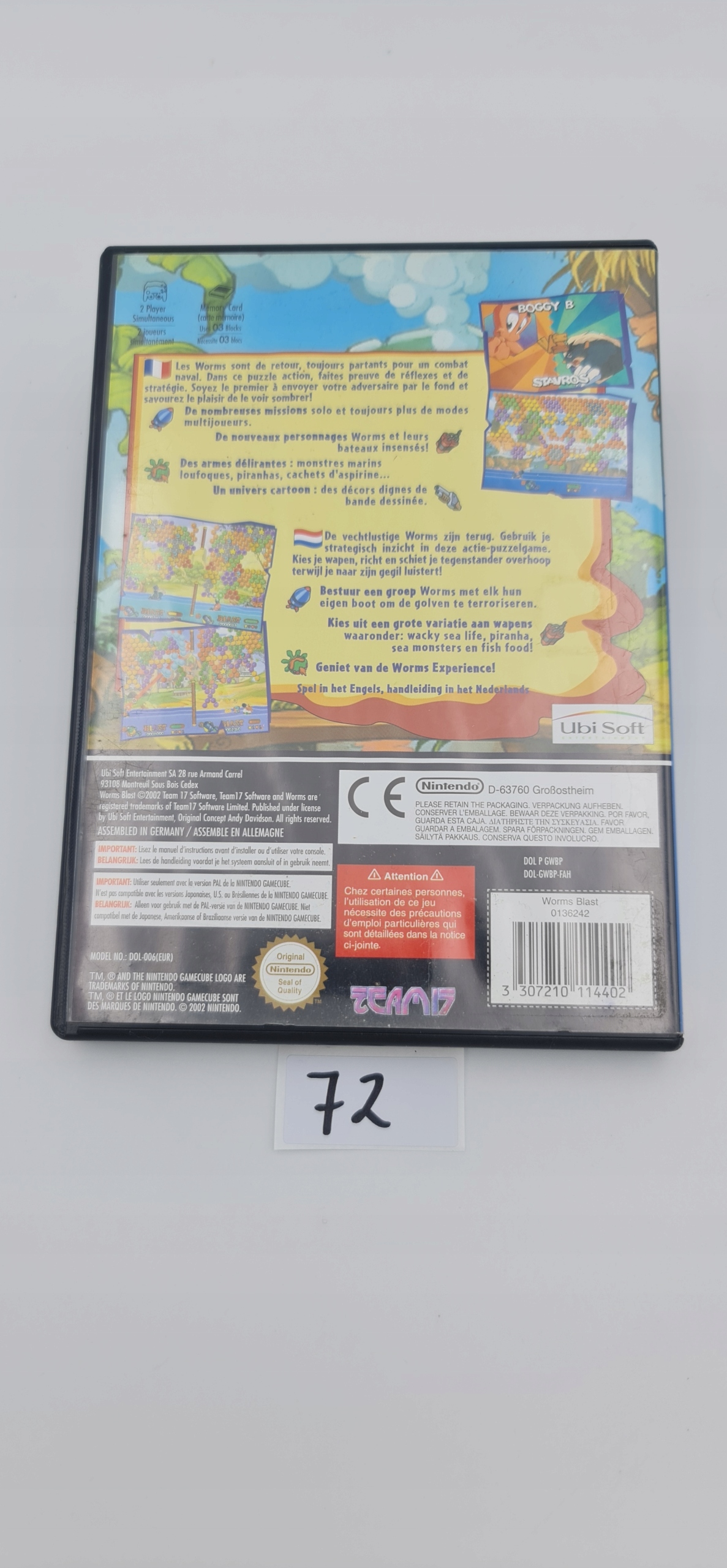 NINTENDO GAMECUBE WORMS BLAST Producent Nintendo