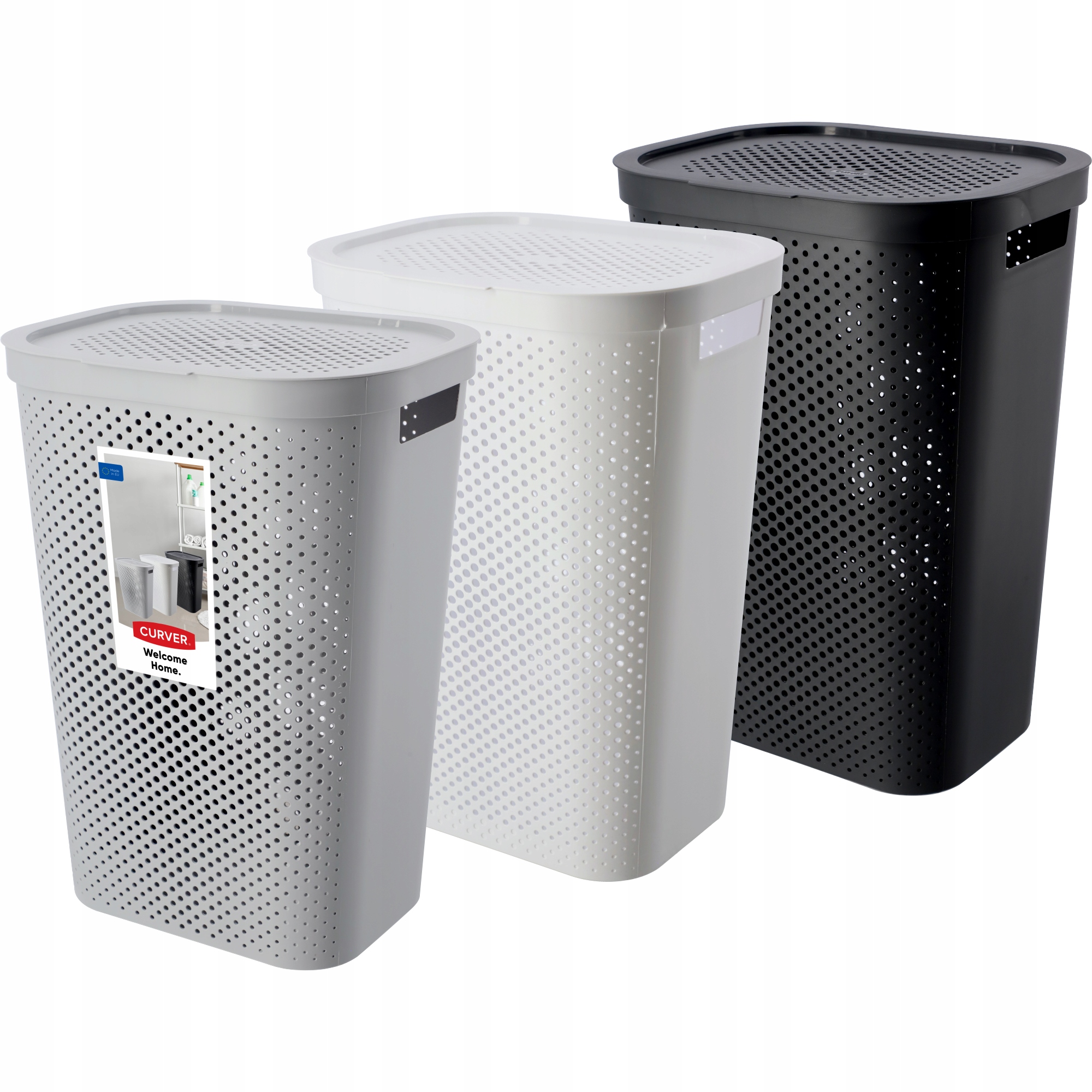 

Curver Zestaw Kosz Na Pranie Bieliznę 3x60L