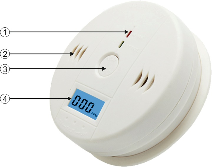 Carbon monoxide detector Lumenix 0102 white Producer's code 0102