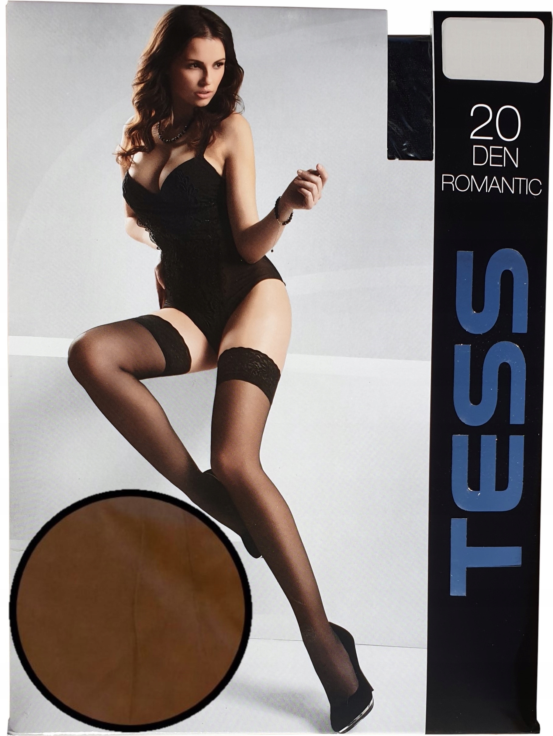 

Pończochy samonośne Lycra Tess 3/4 Visone brązowy
