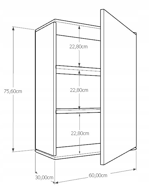 Szafka Kuchenna Wisząca Górna Premium KIRA Biala Artisan 60cm tip-on Blum Marka Krak Meble