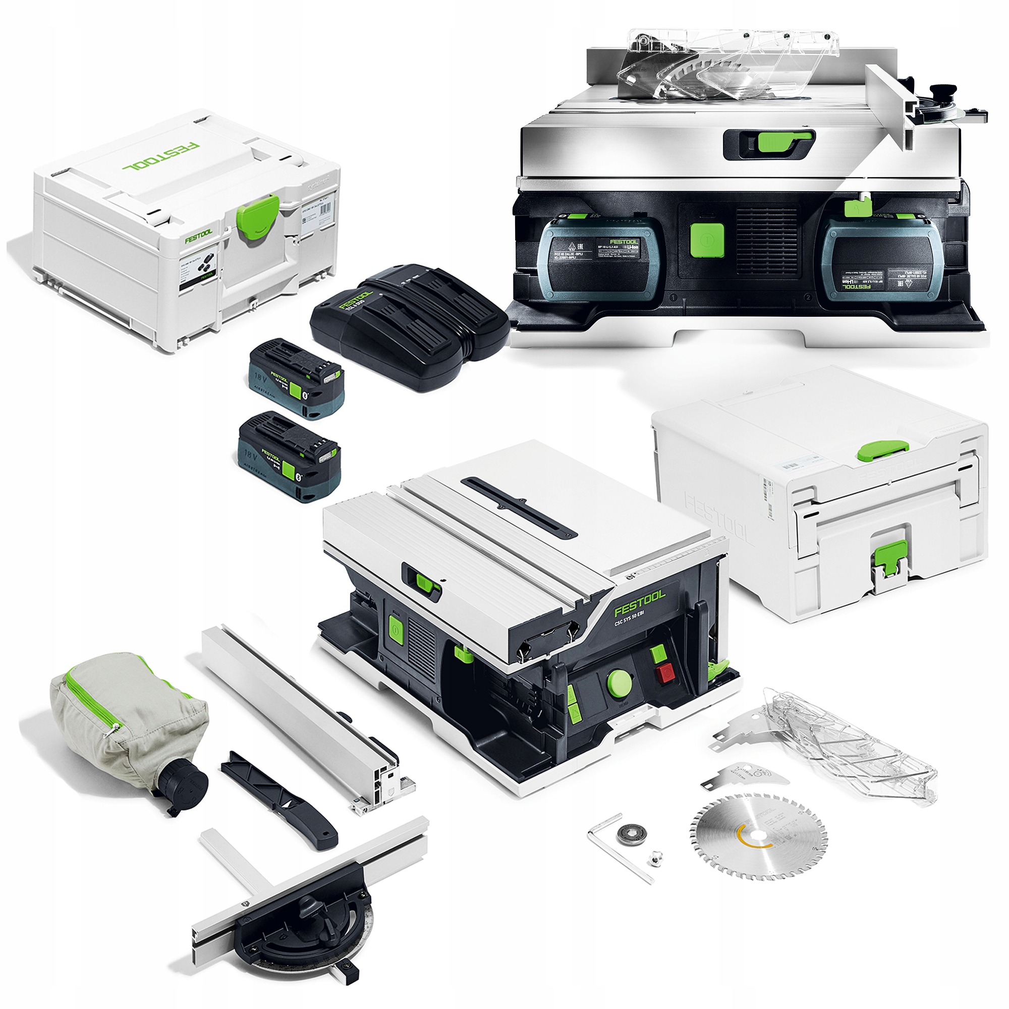 Festool Pilarka Stolikowa Csc Sys 50 EBI-Plus Zestaw Zasilający Sys 18V