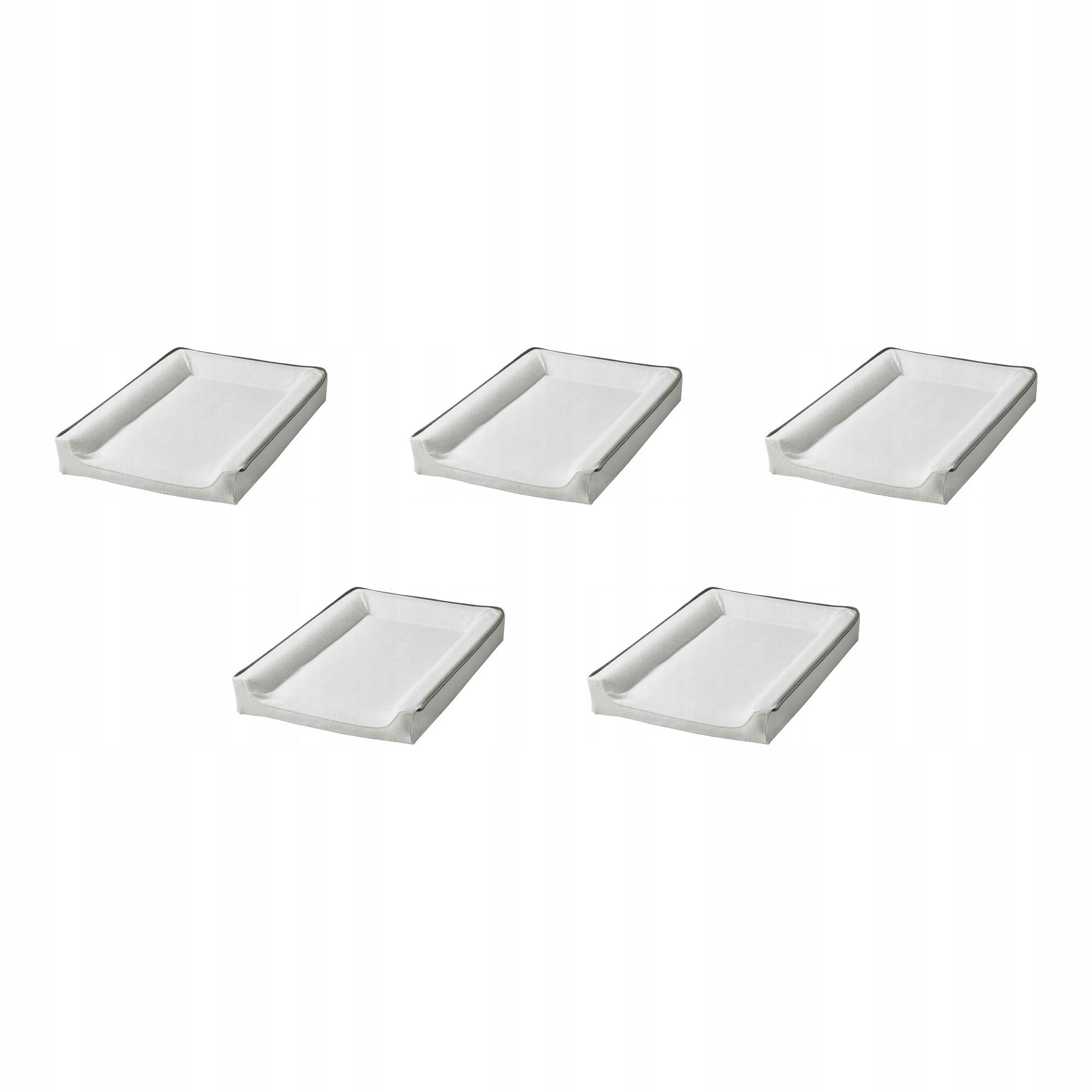 5 szt. Pokrowiec na matę do przewijania Vadra biały 48x74 cm