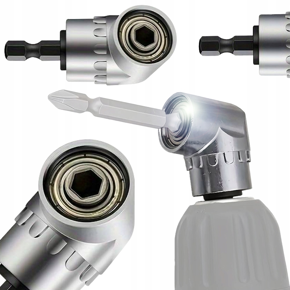 ADAPTER KĄTOWY NASADKA UCHWYT DO WKRĘTARKI WIERTARKI HEX PRZYSTAWKA BITÓW